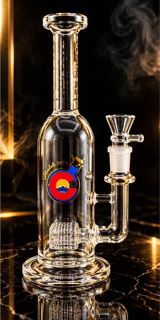 GlassLab 303 Colorado Logo Glass Water Pipe (Variant Selection)