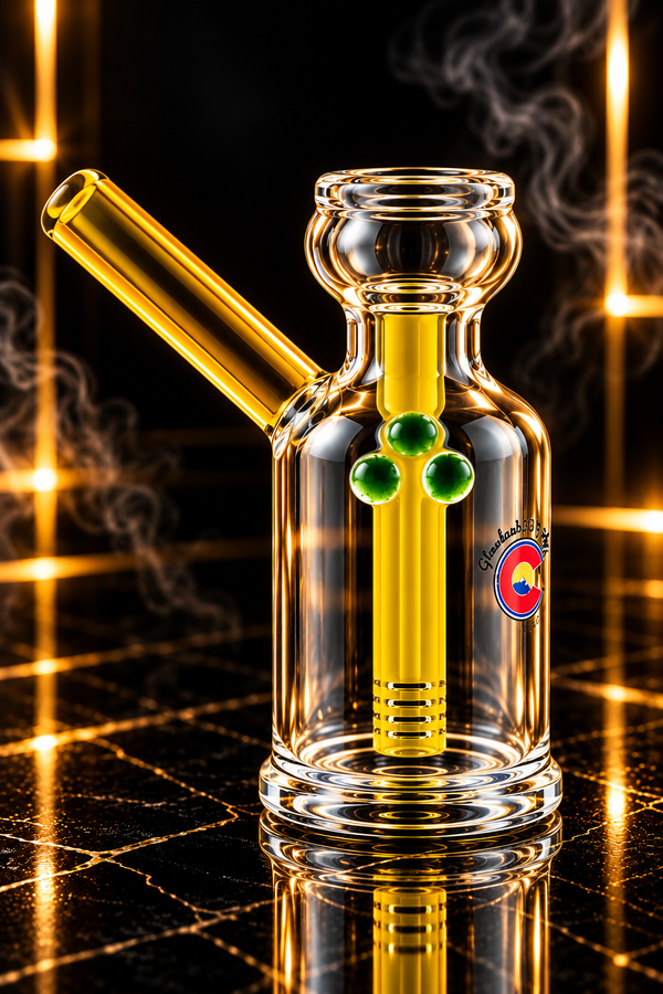 Cologne Bottle Glass Vessel – Compact 3.6 Inch Design