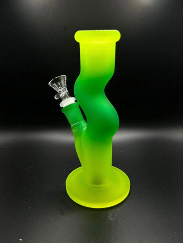 Frosted Matte Ombre Glass Curved Water Pipe