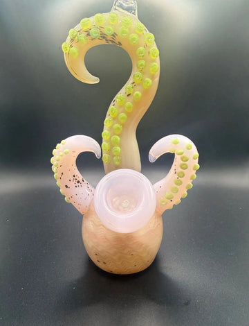 Handcrafted Kraken Tentacle Glass Water Pipe – Sculpted Art Rig