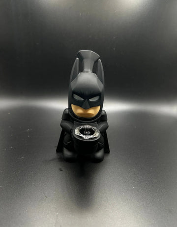 Batman Themed Food Grade Silicone Water Pipe with Removable Glass Insert