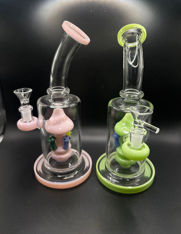 Mushroom Cluster Scientific Glass Water Pipe & Rig