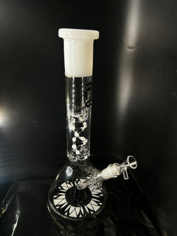 Primary: NEU Glass Spinning DNA Helix Beaker Water Pipe – 10mm Joint